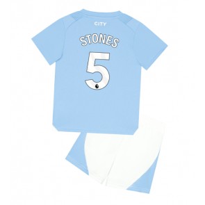 Manchester City John Stones #5 Dětské Domácí dres komplet 2023-24 Krátký Rukáv (+ trenýrky)